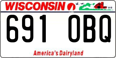 WI license plate 691OBQ