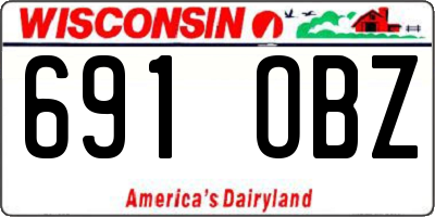 WI license plate 691OBZ