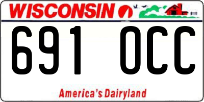 WI license plate 691OCC