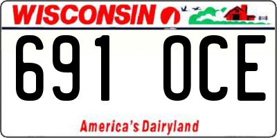 WI license plate 691OCE