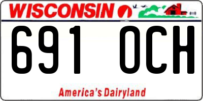 WI license plate 691OCH