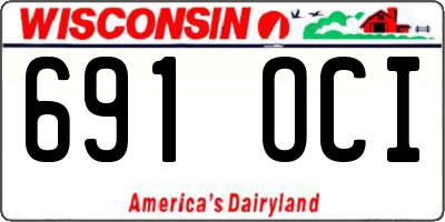 WI license plate 691OCI