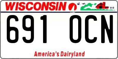WI license plate 691OCN