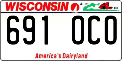 WI license plate 691OCO