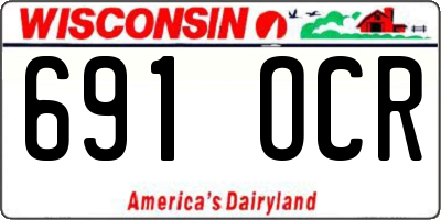 WI license plate 691OCR