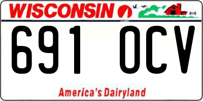 WI license plate 691OCV