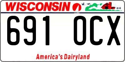 WI license plate 691OCX