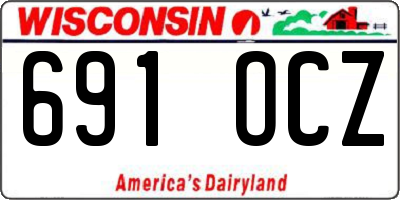 WI license plate 691OCZ
