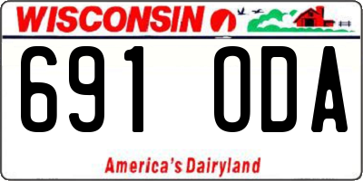 WI license plate 691ODA