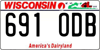 WI license plate 691ODB