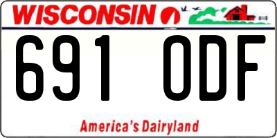 WI license plate 691ODF