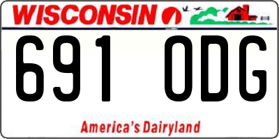 WI license plate 691ODG