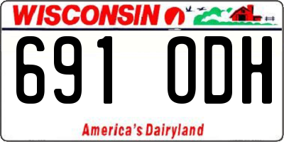 WI license plate 691ODH