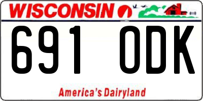 WI license plate 691ODK
