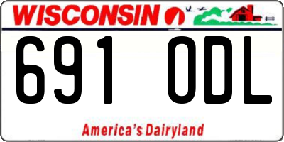 WI license plate 691ODL