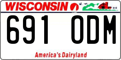 WI license plate 691ODM