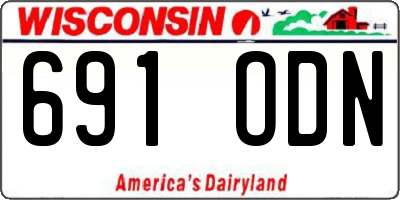 WI license plate 691ODN