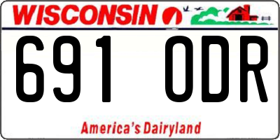 WI license plate 691ODR