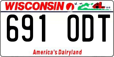 WI license plate 691ODT