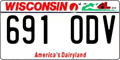WI license plate 691ODV