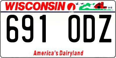 WI license plate 691ODZ
