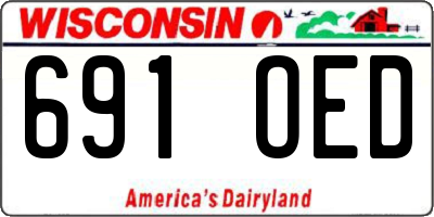 WI license plate 691OED