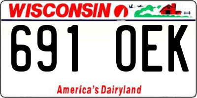 WI license plate 691OEK