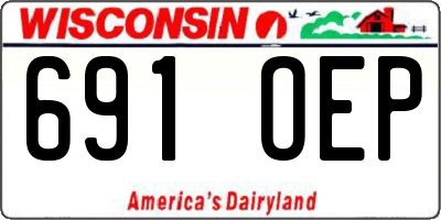 WI license plate 691OEP