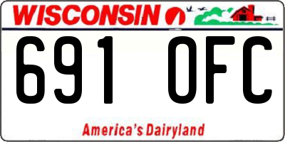 WI license plate 691OFC