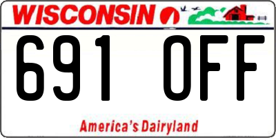 WI license plate 691OFF
