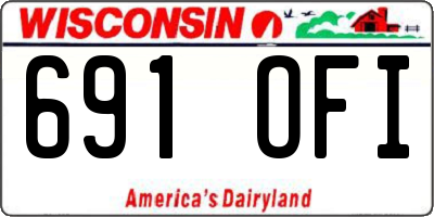 WI license plate 691OFI