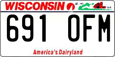 WI license plate 691OFM