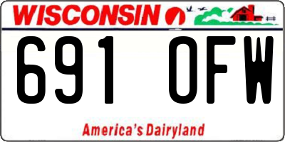 WI license plate 691OFW