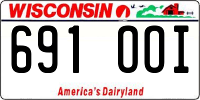 WI license plate 691OOI