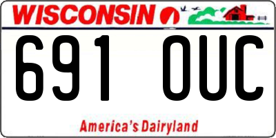 WI license plate 691OUC