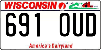 WI license plate 691OUD