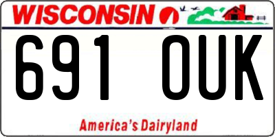 WI license plate 691OUK