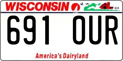 WI license plate 691OUR