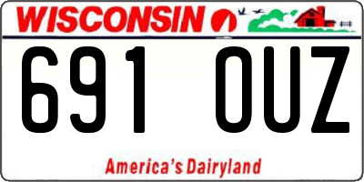WI license plate 691OUZ