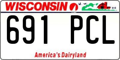 WI license plate 691PCL