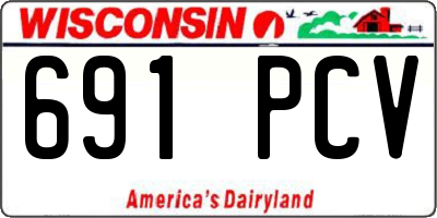 WI license plate 691PCV
