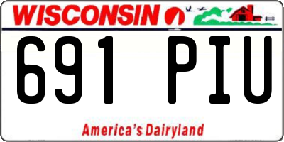 WI license plate 691PIU
