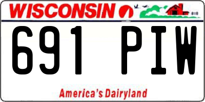 WI license plate 691PIW