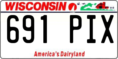 WI license plate 691PIX