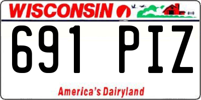 WI license plate 691PIZ