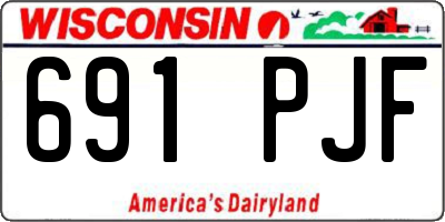 WI license plate 691PJF