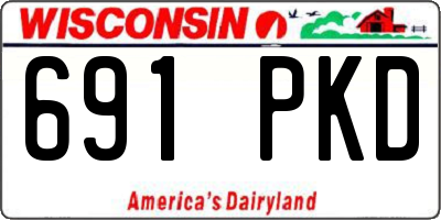 WI license plate 691PKD