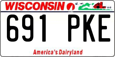 WI license plate 691PKE