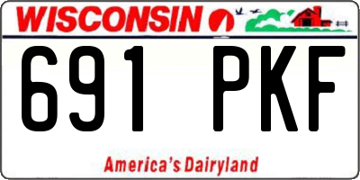 WI license plate 691PKF