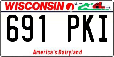 WI license plate 691PKI